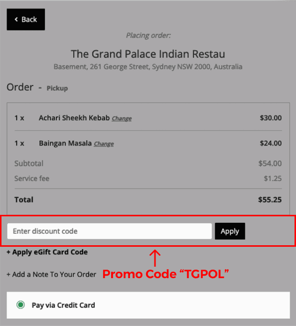 Enjoy discount on Order Online for Pick up